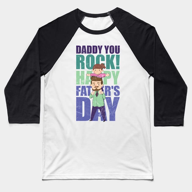 You Rock Happy Father's Day Baseball T-Shirt by avshirtnation